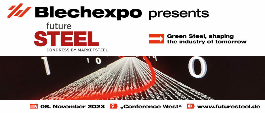 Blechexpo Internationale Fachmesse für Blechbearbeitung FututeSteel 1920x822 03 en scaled uai