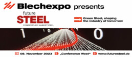 Blechexpo Internationale Fachmesse für Blechbearbeitung FututeSteel 1920x822 03 en scaled uai