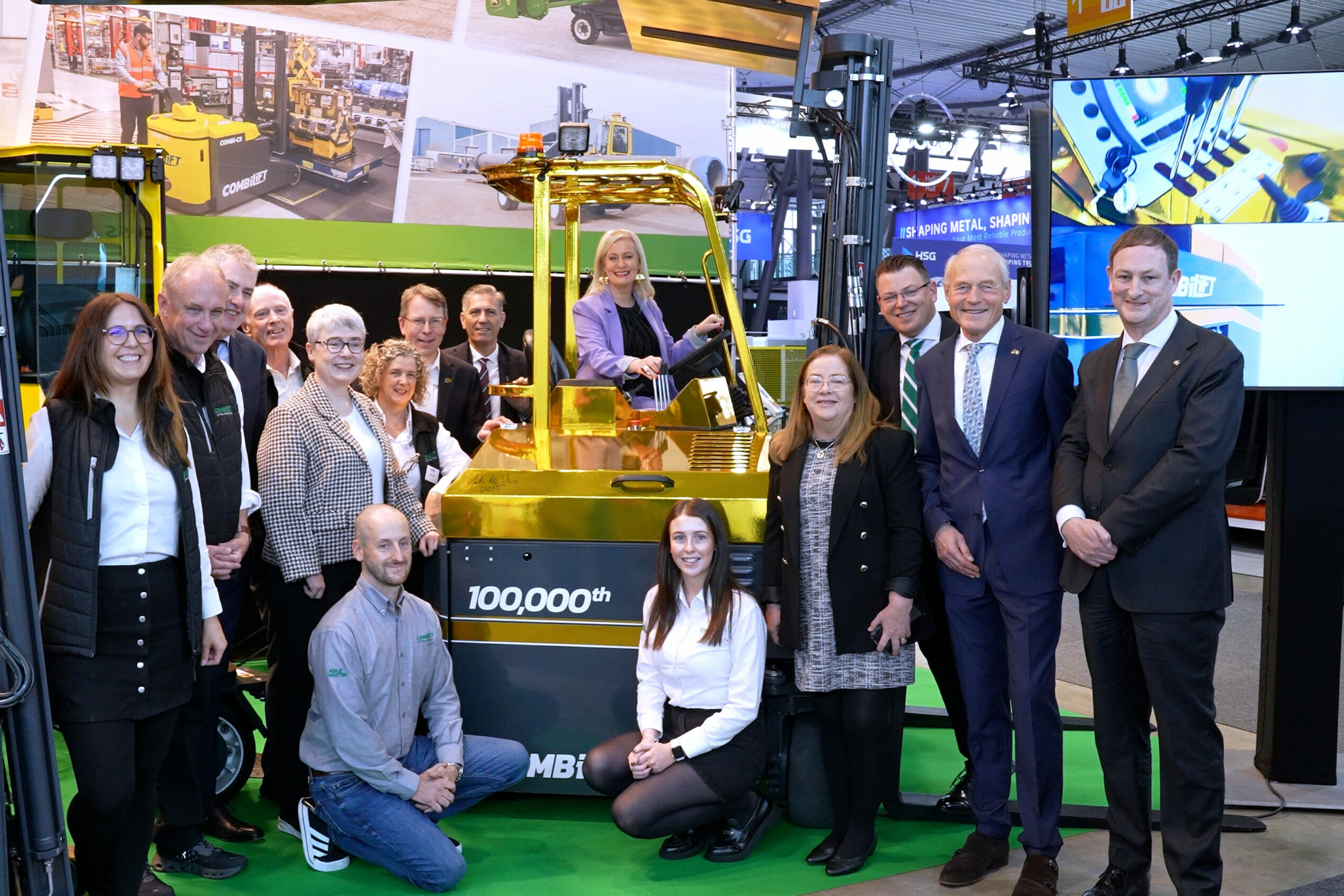 Blechexpo Internationale Fachmesse für Blechbearbeitung Blechexpo 2025 Niamh Smyth 01 scaled uai Anniversary forklift truck from Ireland with trade delegation